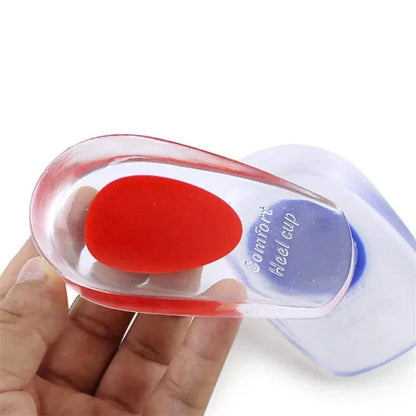Clear Silicone Heel Cups with Colored Gel Pad – view 3