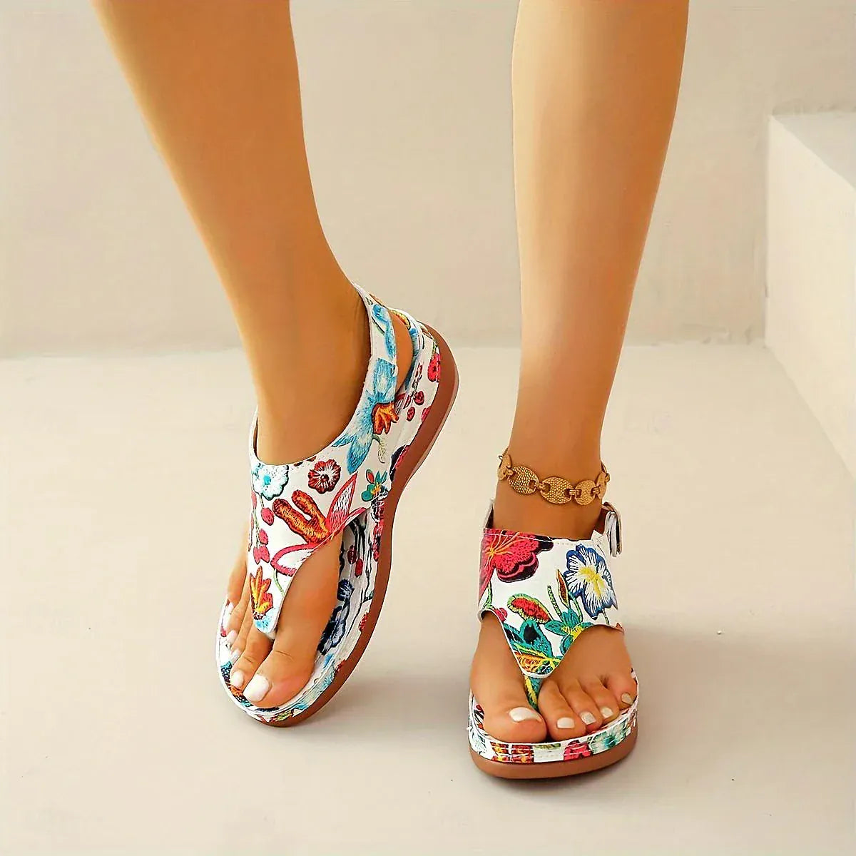 Floral Orthopedic Thong Sandals for Women – view 6