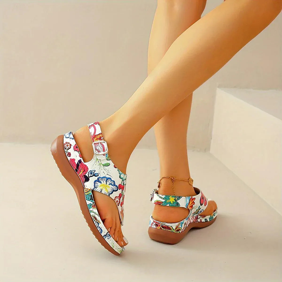 Floral Orthopedic Thong Sandals for Women – view 5