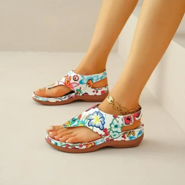 Floral Orthopedic Thong Sandals for Women – view 4