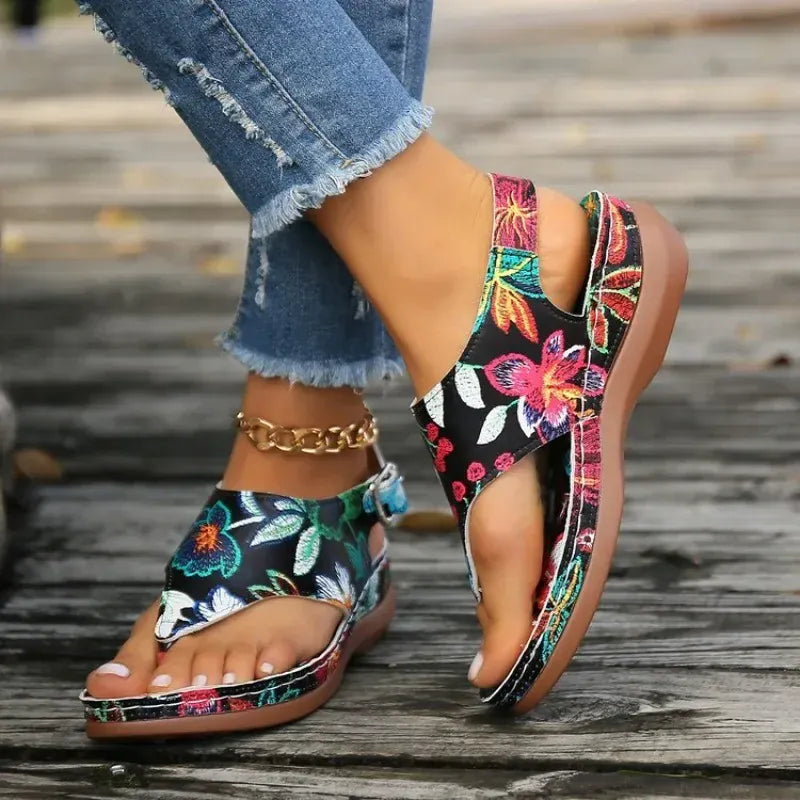 Floral Orthopedic Thong Sandals for Women – view 2
