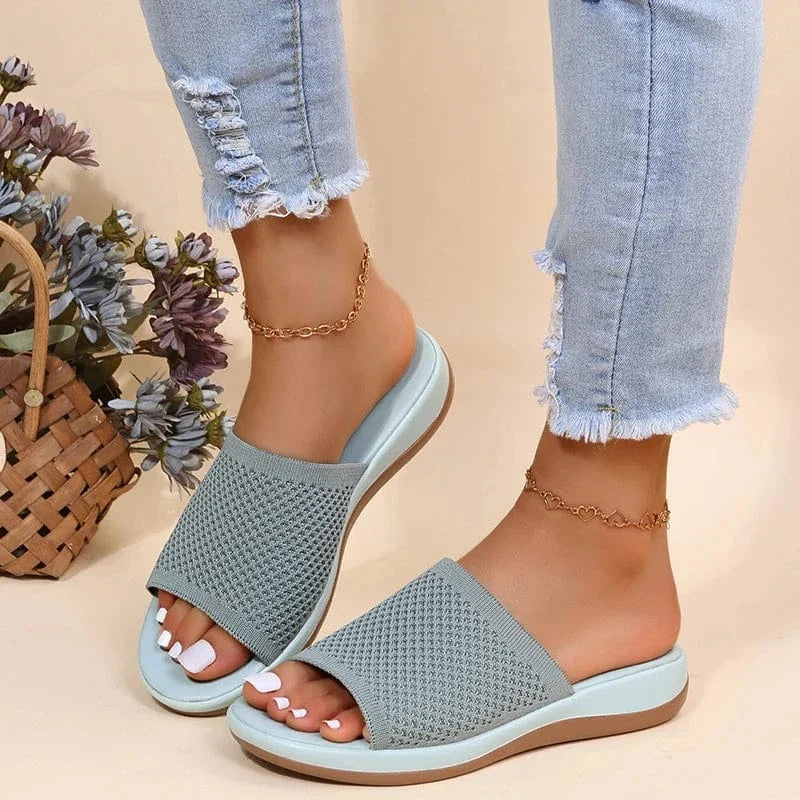 Boho Chic Mesh Arch Support Flip Flops for Summer – view 7