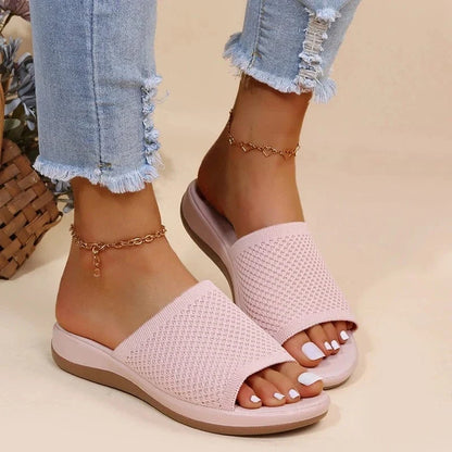 Boho Chic Mesh Arch Support Flip Flops for Summer – view 9