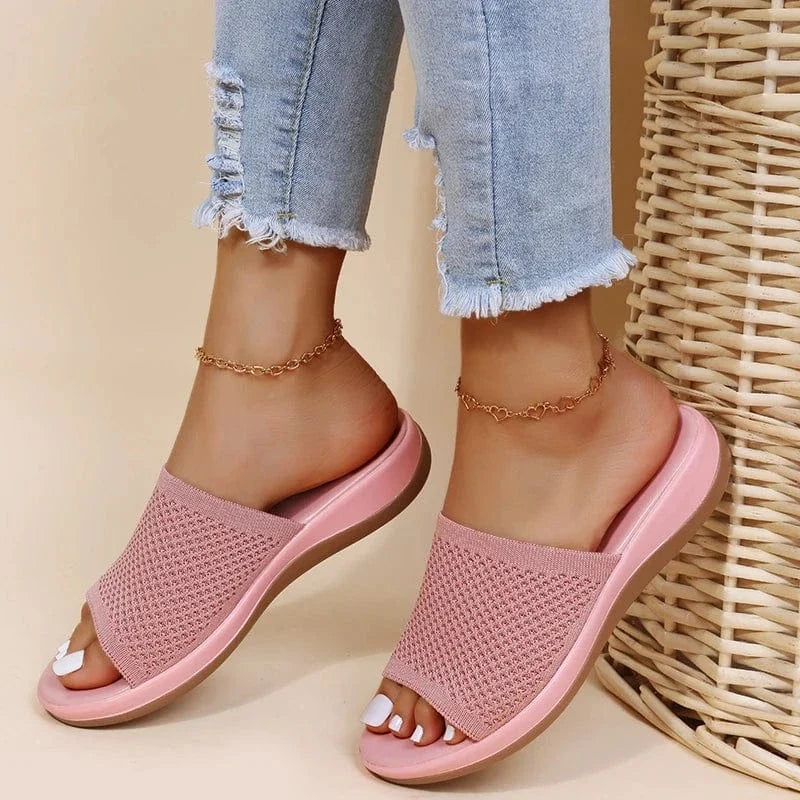 Boho Chic Mesh Arch Support Flip Flops for Summer – view 11