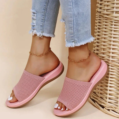 Boho Chic Mesh Arch Support Flip Flops for Summer – view 11